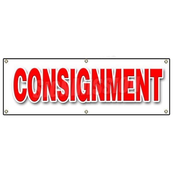 CONSIGNMENT BANNER SIGN second hand name brands clothes furniture store